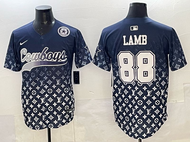 Men 2025 Nike Dallas Cowboys #88 Lamb Drak Blue Limited NFL Jersey 07